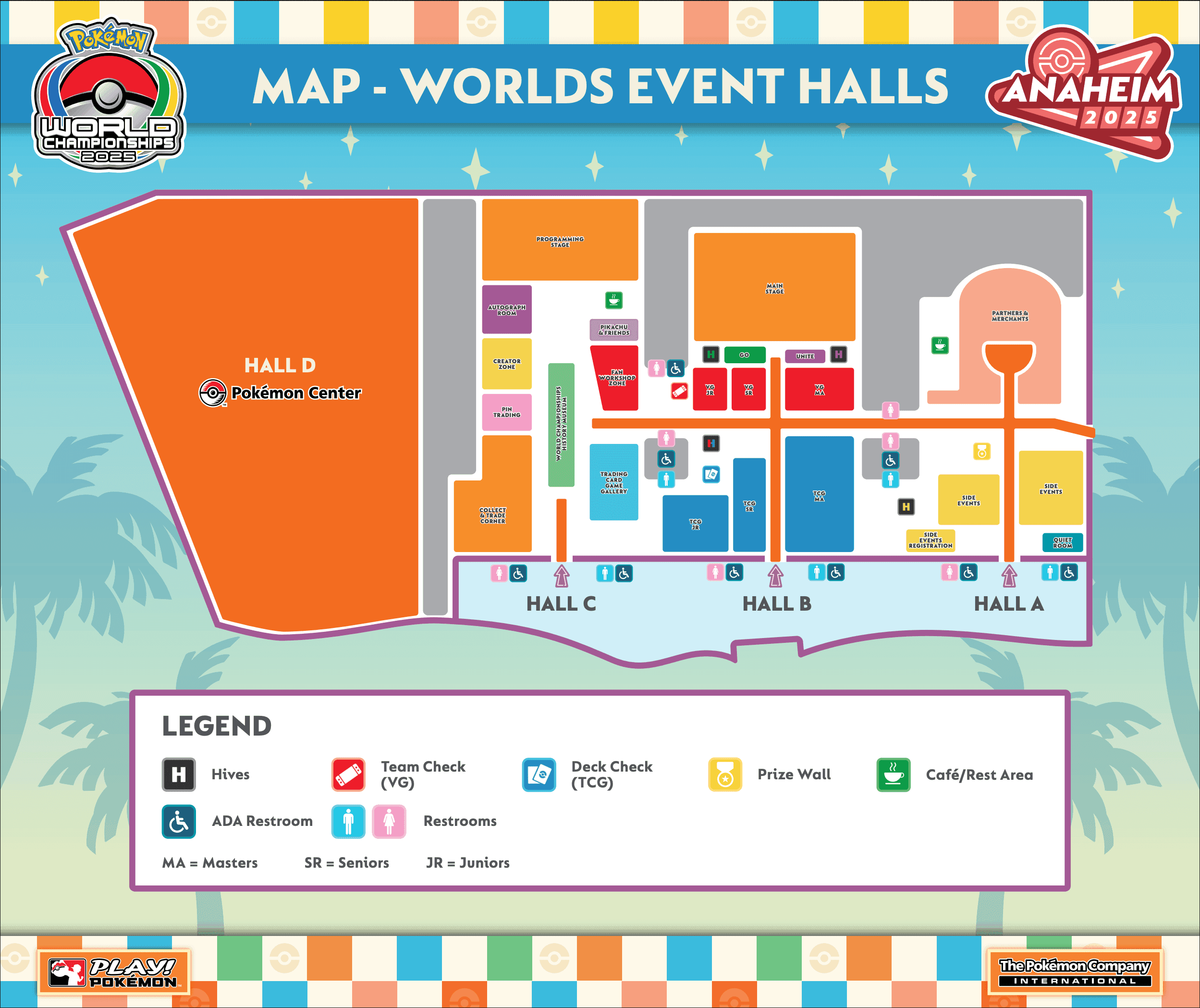 Carte du Pokémon Center Worlds 2025