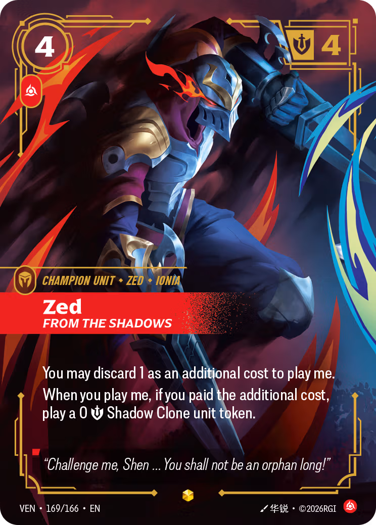 Zed, From the Shadows